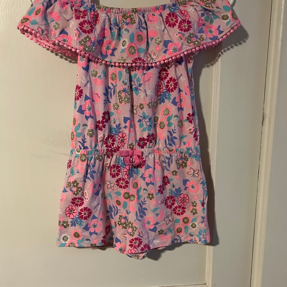 Isaac Mizrahi Pink and Purple Floral Romper